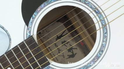 優質民謠吉他 lennov 41寸白色新款 專業商家為您供應高品質吉他_民族彈撥樂器_第一槍